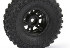 Pro-Line Wheels 1/24, Hyrax Tires, Impulse H7 Black Wheels (4)