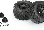 Pro-Line Wheels 2.8", Demolisher Tires, Raid H12 Black Wheels (2)