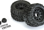 Pro-Line Wheels 3.8", Trencher X Tires, Raid H17 Black Wheels (2)