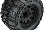 Pro-Line Wheels 3.8", Trencher X Tires, Raid H17 Black Wheels (2)