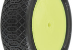 Pro-Line Wheels 2.2", Electron MC 2WD Buggy Front Tires, Velocity H12mm Yellow Wheels (2)