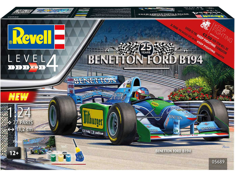 Revell Germany 1/24 Benetton Ford B194 Formula 1 Race Car 25th