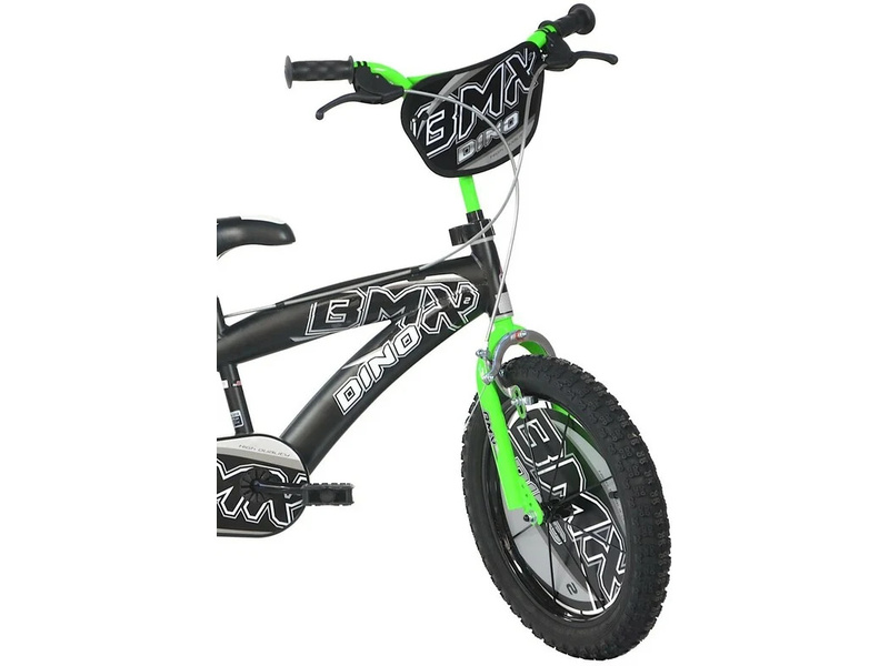 DINO Bikes - Detský bicykel 16" BMX čierny/zelený DB-165XC-01