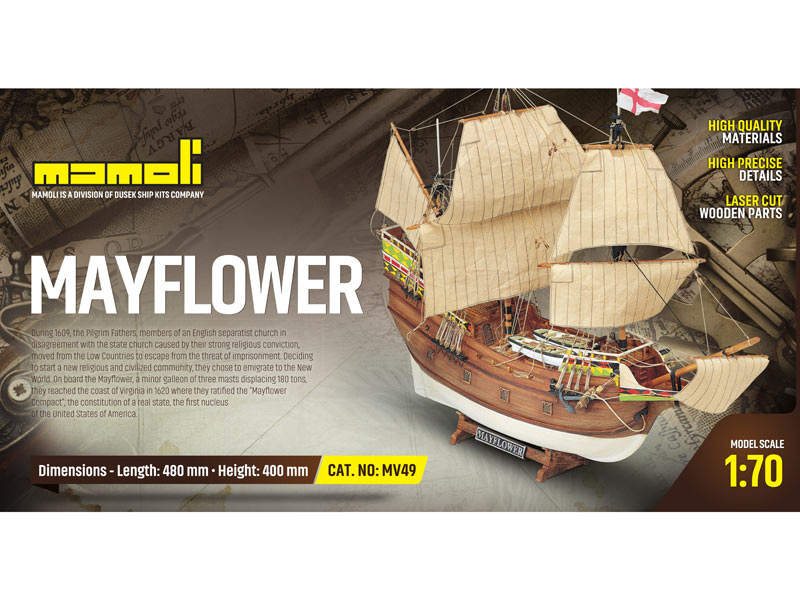 KR-21749 - MAMOLI Mayflower 1609 1:70 kit