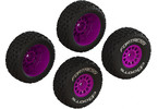 Arrma dBoots Fortress Glued Tire Set, Purple (2 Pairs): Grom