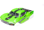 Arrma 1/10 Painted Body Set with Decals, Green: FURY 2WD