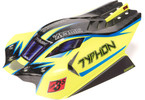 Arrma 1/8 Clipless Painted Decaled Body, Yellow/Blue: TYPHON 4X4