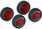 Arrma kolo s pneu dBoots FORTRESS, disk červený (4)