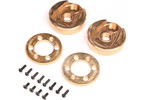 Axial Portal Cover and Weights, Brass (122.4g,34.6g ea), AF16P: AXP8