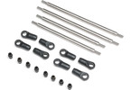 Axial Rear Upper/Lower 4WS Links Set, Titanium: AXP8