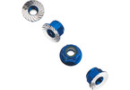 Axial Wheel Nut M4 Serrated Blue (4)