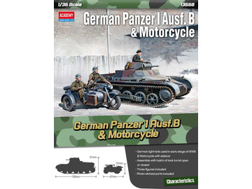 Academy German Panzer I Ausf.B & Motorcycle (1:35) / AC-13556