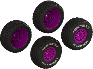 Arrma dBoots Fortress Glued Tire Set, Purple (2 Pairs): Grom / ARA-1570