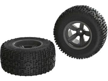 Arrma Dirtrunner ST Rear Tire Set Glued Black ( / ARAC9625