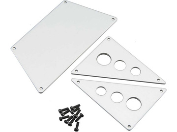 Axial Front Skid Plates Alum Silver / AXIC0530