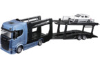 Bburago Scania 770S Blue s Porsche Macan 1:43