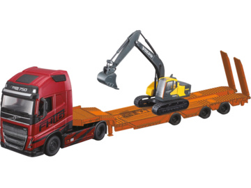 Bburago Volvo FH16 Globetrotter 750XXL s EC220E 1:43 / BB18-32312