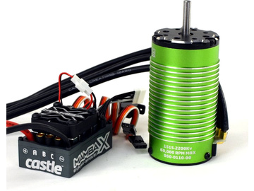 Castle Motor 1515 2200Kv Senzored V2, ESC Mamba X / CC-010-0155-16