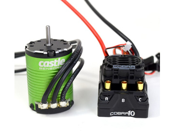 Castle Motor 1410 3800Kv Senzored, ESC Cobra 10 / CC-010-0174-10