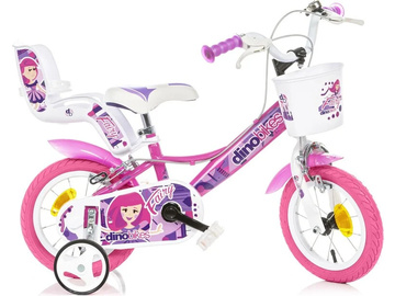 DINO Bikes - Dětské kolo 12" Fairy růžové / DB-124RSN-09FY