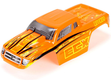 ECX Body Set, Decorated, Orange/Yellow: 1/18 4WD Ruckus / ECX210004