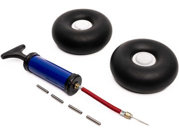 E-flite Inflatable Bead-Lock Rubber Tire Set: 120-130mm dia., 3mm-5mm axle / EFL-1350