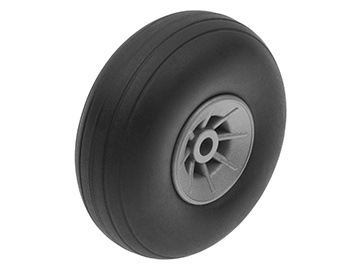 Airplane Wheels Rubber w/ Nylon Rim - 44mm Shaft Dia. 3mm (2) / GF-3165-002