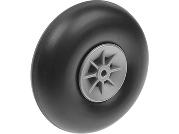 Airplane Wheels Rubber w/ Nylon Rim - 90mm Shaft Dia. 4mm (2) / GF-3165-008