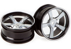 Killerbody Wheels Aluminum Silver (2 pcs): Camaro 2011 1/10