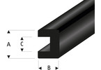 Raboesch rubber profile U 7x10mm 2m