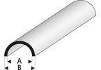 Raboesch ASA profile tube semicircular 5x7x1000mm