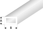 Raboesch ASA profile tube square transparent white 2x4x330mm (5)
