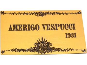 Mantua Model Štítek dřevěný: Amerigo Vespucci / KR-843955