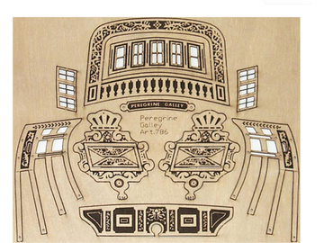 Mantua Model Engraved wood parts: Peregrine Galley / KR-844111