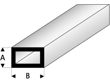 Raboesch ASA profile tube square 2x4x1000mm / KR-rb421-51