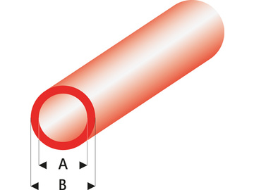 Raboesch ASA profile tube transparent red 2x3x330mm (5) / KR-rb426-53-3