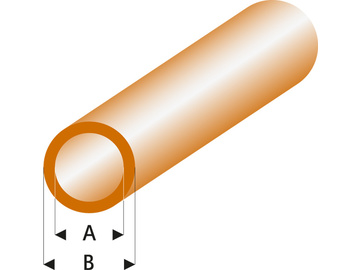 Raboesch ASA profile tube transparent brown 5x6x330mm (5) / KR-rb427-59-3