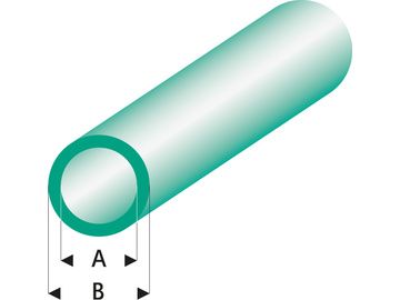 Raboesch profil ASA trubka transparentní zelená 2x3x330mm (5) / KR-rb428-53-3