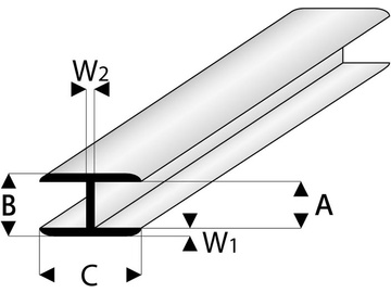 Raboesch ASA connecting profile flat 1x330mm (5) / KR-rb450-51-3