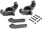 Losi Front Spindle Set, Black, Aluminum: MTXL