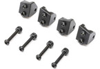 Losi Aluminum Lower 4-link Mount Set, Black: Mini LMT (4)