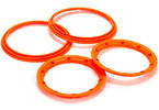 Losi Beadlock Set, Inner & Outer, Fluorescent Orange(2): 5ive-T