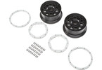 Losi Wheel Black Beadlock Silver (2): DBXL-E