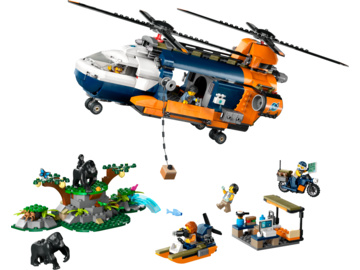 LEGO City - Helikoptéra na průzkum džungle v základním táboře / LEGO60437