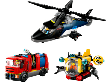 LEGO City - Remix: Helikoptéra, hasičský vůz a ponorka / LEGO60462