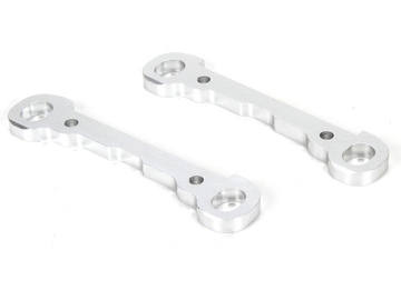 Losi Front Hinge Pin Braces, Aluminum, Silver (2): MTXL / LOS254030