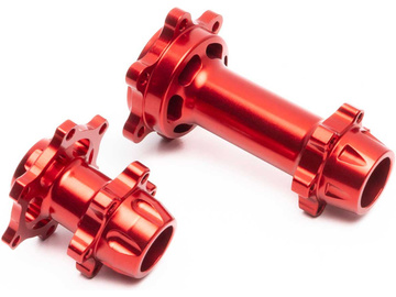 Losi Aluminum Hub Set, Machined, Red: PM-MX / LOS362000