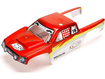 Losi Painted Body, Red with Stickers: Mini-DT / LOSB1385