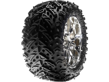Losi 320S Zombie Max / Force Wheel Mounted, Chrome (2): TEN-T / LOSB7413