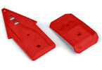 Bash Armor F/R Skid Plates (Red) for ARRMA 3S Vehicles